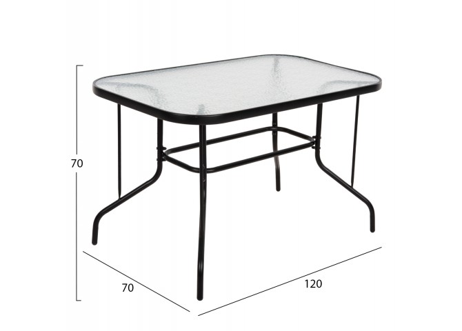 ΣΕΤ ΤΡΑΠΕΖΑΡΙΑΣ 5ΤΜΧ ADAM HM10896.03 ΤΡΑΠΕΖΙ 120x70εκ & 4 ΠΟΛΥΘΡΟΝΕΣ--ΜΑΥΡΟ