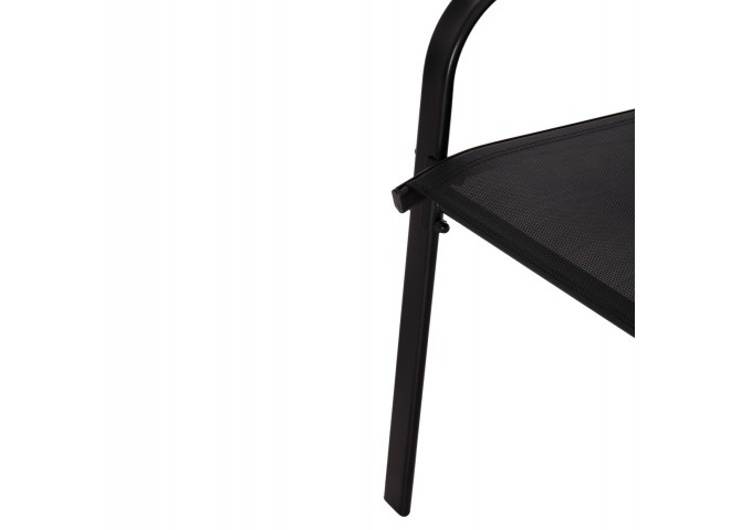 ΣΕΤ ΤΡΑΠΕΖΑΡΙΑΣ 5ΤΜΧ ADAM HM10896.03 ΤΡΑΠΕΖΙ 120x70εκ & 4 ΠΟΛΥΘΡΟΝΕΣ--ΜΑΥΡΟ