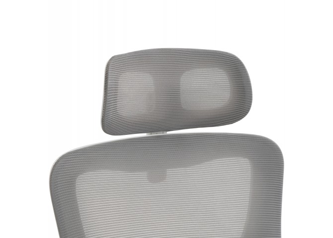 ΚΑΡΕΚΛΑ ΓΡΑΦΕΙΟΥ KESI HM1222.02 ΑΝΟΙΧΤΟ ΓΚΡΙ MESH--ΛΕΥΚΟ PP 52x50x122Υεκ.