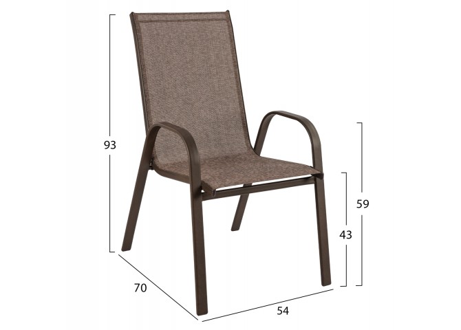 ΣΕΤ ΤΡΑΠΕΖΑΡΙΑΣ 5ΤΜΧ ADAM HM10897.02 ΤΡΑΠΕΖΙ 110x60εκ & 4 ΠΟΛΥΘΡΟΝΕΣ--ΚΑΦΕ
