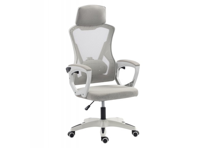 ΚΑΡΕΚΛΑ ΓΡΑΦΕΙΟΥ SALAS HM1223.02 P.P. ΛΕΥΚΟ-ΓΚΡΙ MESH ΥΦΑΣΜΑ 60x60x118-128Υεκ