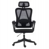 ΚΑΡΕΚΛΑ ΓΡΑΦΕΙΟΥ FRANTIC HM1224.01 ΜΑΥΡO MESH & ΠΟΛΥΠΡΟΠΥΛΕΝΙΟ 60x60x134Υεκ