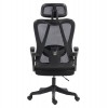 ΚΑΡΕΚΛΑ ΓΡΑΦΕΙΟΥ FRANTIC HM1224.01 ΜΑΥΡO MESH & ΠΟΛΥΠΡΟΠΥΛΕΝΙΟ 60x60x134Υεκ