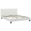 Κρεβάτι Nevil pakoworld 150x200 PU χρώμα λευκό ματ