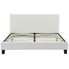 Κρεβάτι Nevil pakoworld 150x200 PU χρώμα λευκό ματ