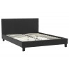 Κρεβάτι Nevil pakoworld 150x200 PU χρώμα μαύρο ματ