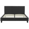 Κρεβάτι Nevil pakoworld 150x200 PU χρώμα μαύρο ματ