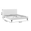 Κρεβάτι Nevil pakoworld 150x200 PU χρώμα μαύρο ματ