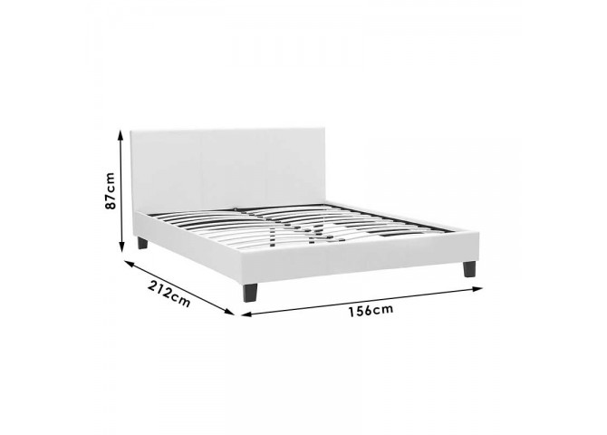 Κρεβάτι Nevil pakoworld 150x200 PU χρώμα μαύρο ματ