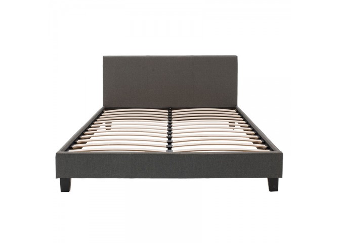 Κρεβάτι Nevil pakoworld 150x200 με ύφασμα χρώμα ανθρακί