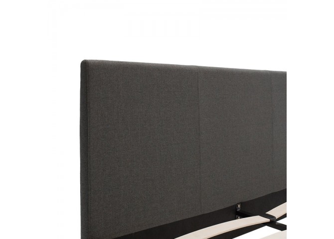 Κρεβάτι Nevil pakoworld 150x200 με ύφασμα χρώμα ανθρακί