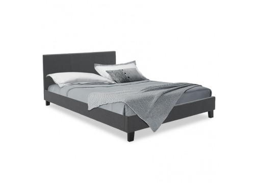 Κρεβάτι Nevil pakoworld 150x200 με ύφασμα χρώμα ανθρακί