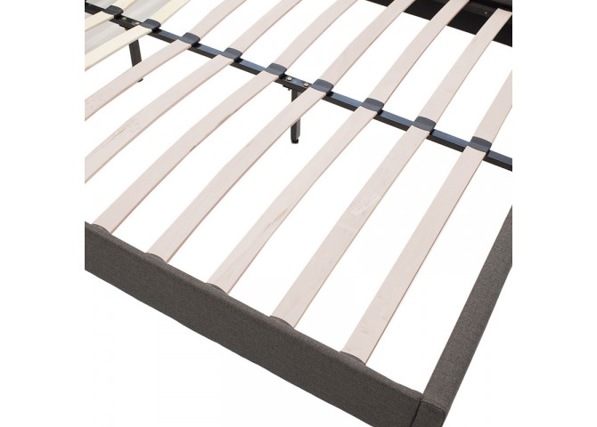 Κρεβάτι Nevil pakoworld 150x200 με ύφασμα χρώμα ανθρακί
