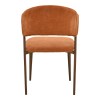 Καρέκλα Dolez pakoworld terracotta ύφασμα-πόδι καρυδί μέταλλο 49x58.5x82εκ