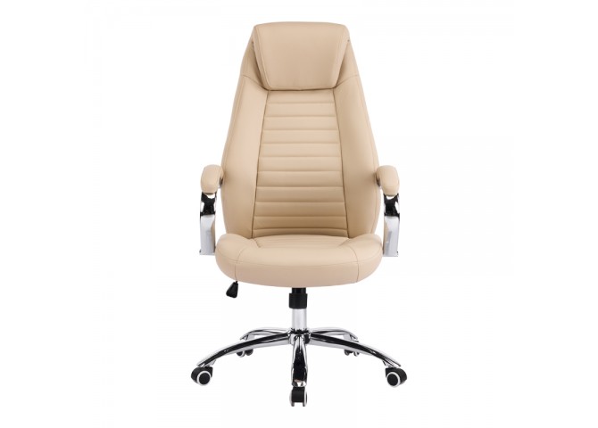 Καρέκλα γραφείου διευθυντή Sonar pakoworld μπεζ pu 61x57x120-128εκ