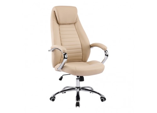 Καρέκλα γραφείου διευθυντή Sonar pakoworld μπεζ pu 61x57x120-128εκ
