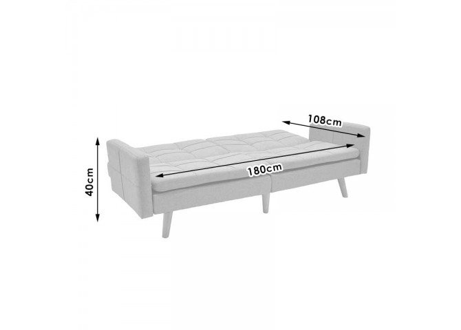 Καναπές-κρεβάτι Flexible pakoworld σε ανθρακί ύφασμα 198x87x76εκ