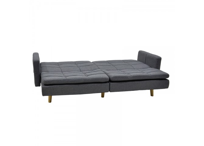 Καναπές-κρεβάτι Flexible pakoworld σε ανθρακί ύφασμα 198x87x76εκ