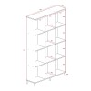 Βιβλιοθήκη FIRENZE pakoworld χρώμα sonoma 107x28,6x178εκ