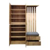 Έπιπλο εισόδου Zomie pakoworld σε oak απόχρωση 131x41.5x180.4εκ