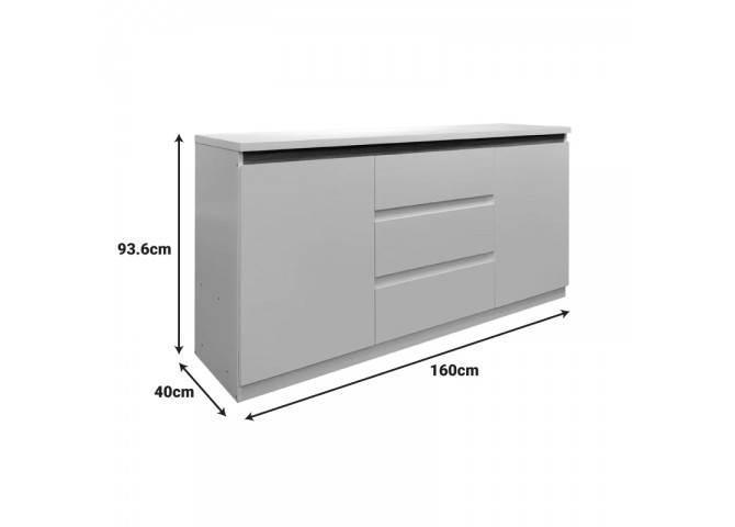 Μπουφές Chiemo pakoworld σε φυσική απόχρωση 160x40x93.6εκ