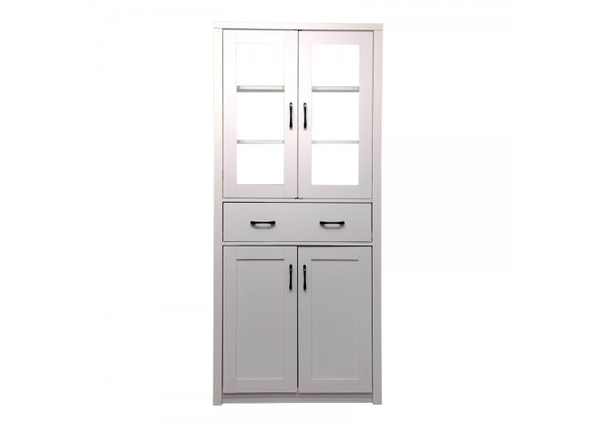 Βιτρίνα-ντουλάπα Nisso pakoworld σε λευκή απόχρωση 80x40x183.5εκ