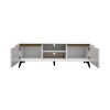 Έπιπλο τηλεόρασης Kemvio pakoworld  sonoma-λευκό 120x38x44εκ