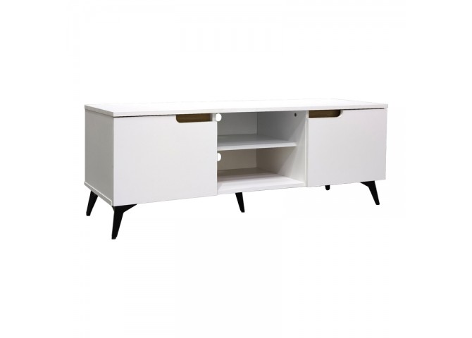 Έπιπλο τηλεόρασης Kemvio pakoworld  sonoma-λευκό 150x38x44εκ