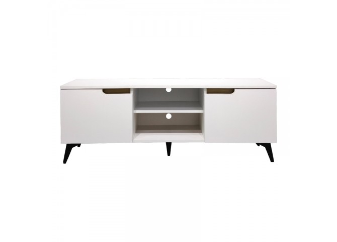 Έπιπλο τηλεόρασης Kemvio pakoworld  sonoma-λευκό 150x38x44εκ