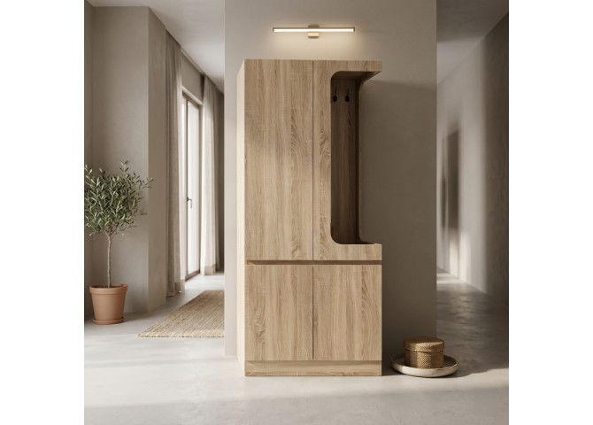Έπιπλο εισόδου Feby pakoworld  sonoma 80x50.5x190εκ
