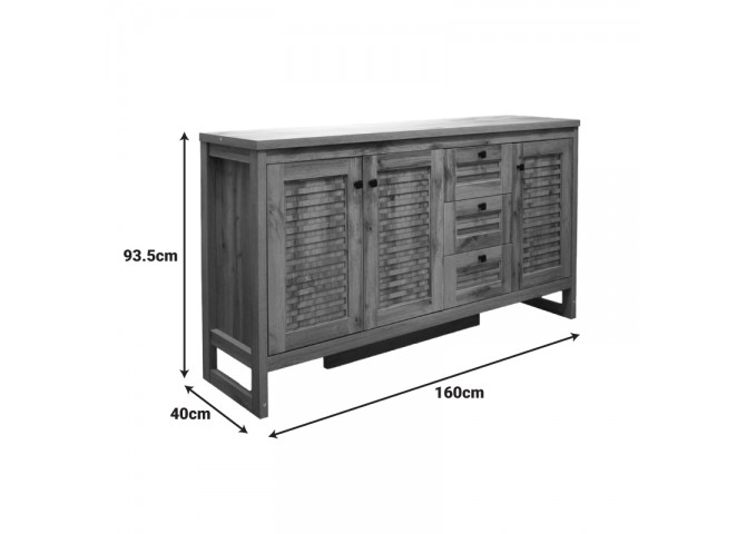 Μπουφές Beles pakoworld sonoma 160x40x93.5εκ