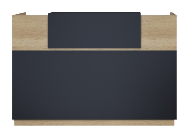 Γραφείο reception Lotus pakoworld σε χρώμα φυσικό - ανθρακί 180x70x110εκ