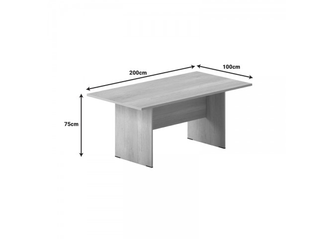 Τραπέζι συνεδριάσεων Amazon pakoworld σε oak απόχρωση 200x100x75εκ