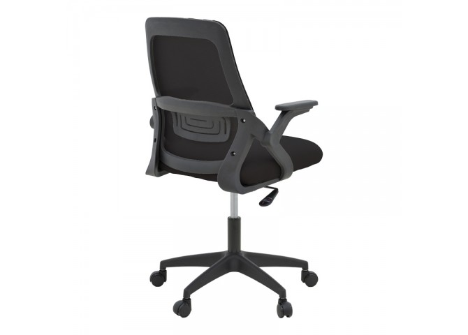 Καρέκλα γραφείου Reji pakoworld mesh ύφασμα μαύρο 58x60x89-99εκ