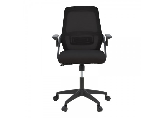 Καρέκλα γραφείου Reji pakoworld mesh ύφασμα μαύρο 58x60x89-99εκ