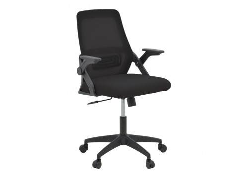 Καρέκλα γραφείου Reji pakoworld mesh ύφασμα μαύρο 58x60x89-99εκ