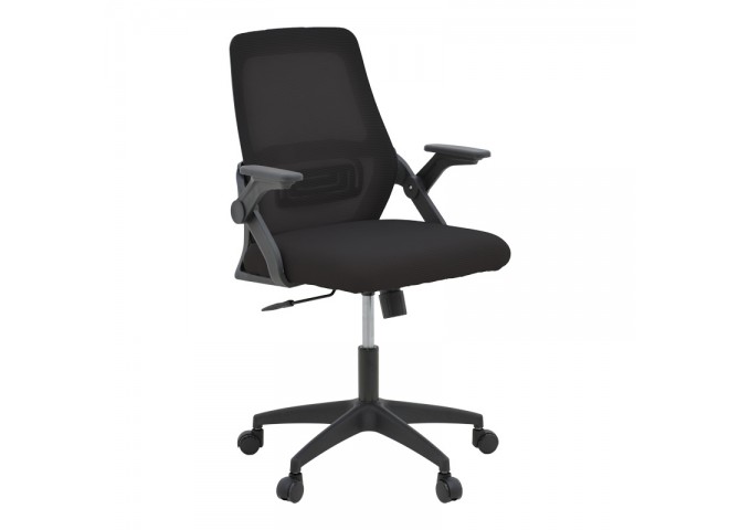 Καρέκλα γραφείου Reji pakoworld mesh ύφασμα μαύρο 58x60x89-99εκ