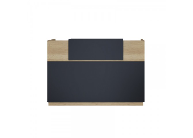 Γραφείο reception Lotus pakoworld σε χρώμα φυσικό - ανθρακί 140x70x110εκ