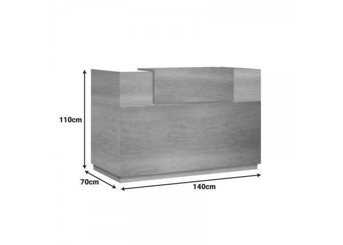 Γραφείο reception Lotus pakoworld σε χρώμα φυσικό 140x70x110εκ