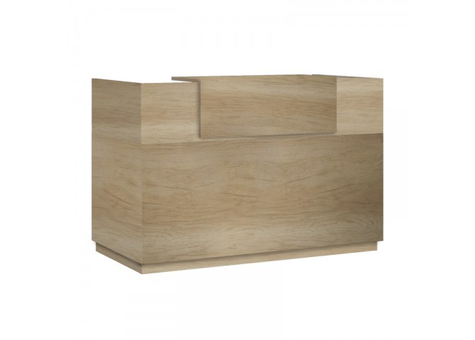 Γραφείο reception Lotus pakoworld σε χρώμα φυσικό 180x70x110εκ
