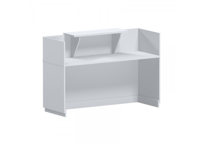 Γραφείο reception Lotus pakoworld σε λευκή απόχρωση  140x70x110εκ