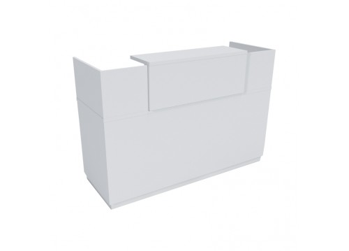 Γραφείο reception Lotus pakoworld σε λευκή απόχρωση  140x70x110εκ