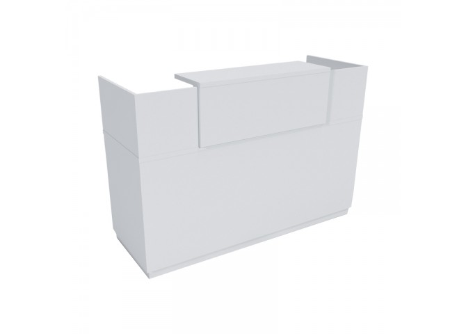Γραφείο reception Lotus pakoworld σε λευκή απόχρωση  140x70x110εκ