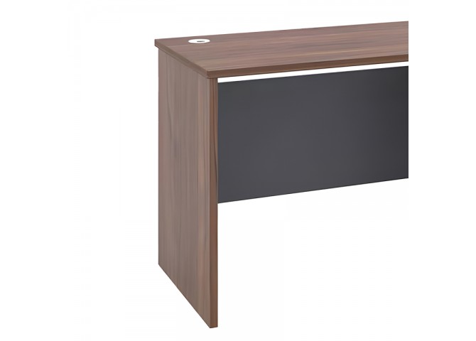 Γραφείο εργασίας Cassius pakoworld ανθρακί-καρυδί 120x60x75εκ