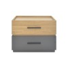 Κομοδίνο Sonlen pakoworld mdf σε sonoma-ανθρακί απόχρωση 60x40x44.5εκ