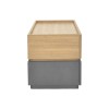Κομοδίνο Sonlen pakoworld mdf σε sonoma-ανθρακί απόχρωση 60x40x44.5εκ