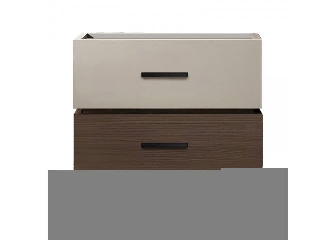 Κομοδίνο Sonlen pakoworld mdf σε καρυδί-μπεζ απόχρωση 60x40x44.5εκ