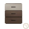 Κομοδίνο Sonlen pakoworld mdf σε καρυδί-μπεζ απόχρωση 60x40x66εκ