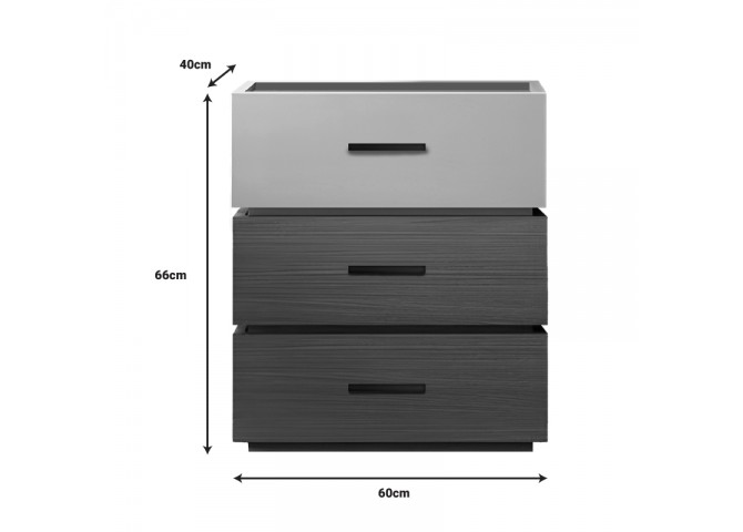 Κομοδίνο Sonlen pakoworld mdf σε καρυδί-μπεζ απόχρωση 60x40x66εκ