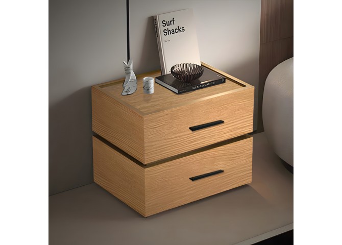 Κομοδίνο Sonlen pakoworld mdf σε oak απόχρωση 60x40x44.5εκ